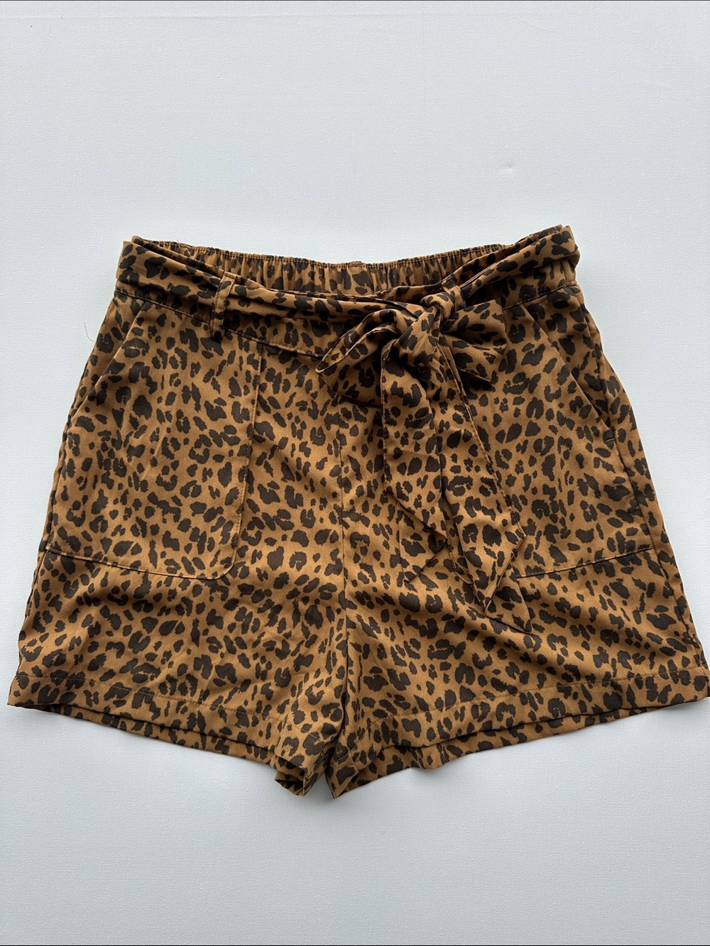 a new day High-Waist Leopard Print Shorts - Brown & Black